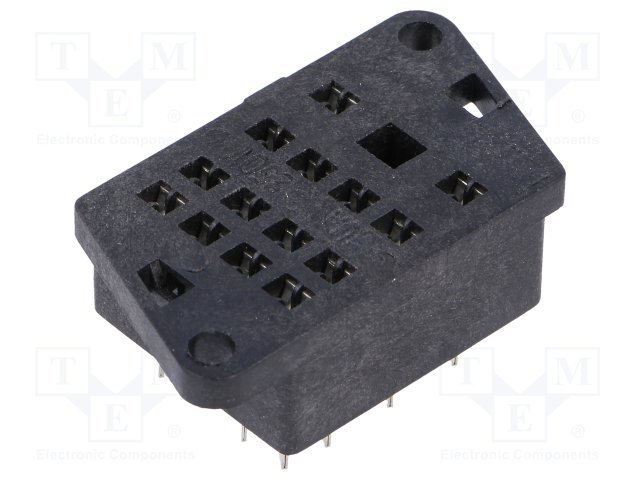 Releja pamats, 14pin(2+3x4), 12A/250VAC, skrūvejamā/lodējamā montaža, 4PDT