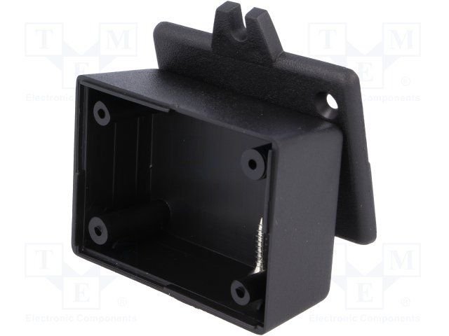 Plastmasas korpuss, 47x66x30mm, polistirens, peleka krasa, ar piestiprinājumiem