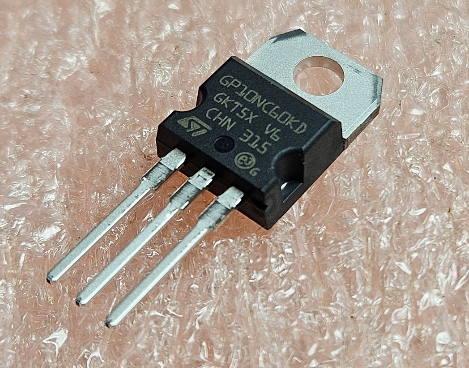 10NC60KD(neizol) Tranzistors IGBT+d, 600V, 10A, 65W, TO-220