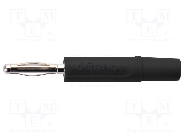 Testera štekers, 2mm, 70VDC, 10A, L=22mm, melnā krasa