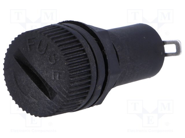 Drošinātāju turētājs 5x20mm, 10A, 250VAC, par paneļu