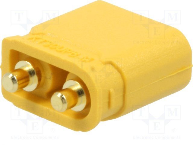 2Pin, XT30, "papa", 500V, 15A, lodejama PCB, taisns