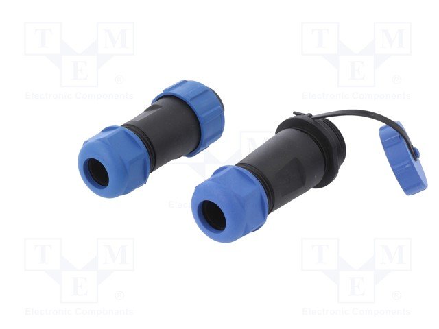 5Pin rūpņiecības savienotājs "papa spraudis + mama ligzda ar vaciņu", 3A/500V, IP67, lodešanai