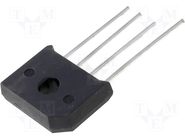 KBU8J(RS805) Tiltiņš 600V, 23.7x19.8x7.1mm, plakans, vertikāls