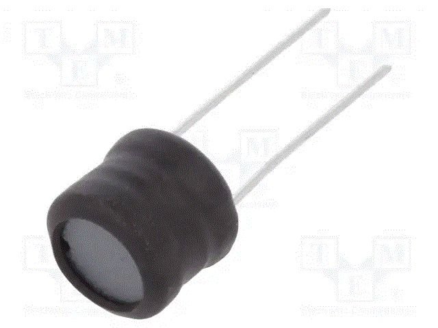 Drosele vertikālā, 680uH, 450mA, 2.22Ω, THT,  ±10%, Ø9.5x8.5mm