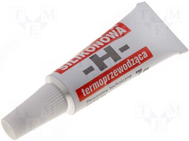 Pasta siltumvadītspēja 7g, "silikonu baze", 0.8W/mK, -50...200°C, tūbiņa