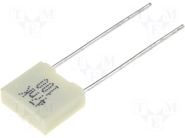 47nF/100VDC, 63VAC, ±10%,	 plēves, poliefirs kondensators, 5mm, 7.2x2.5x6.5mm, KEMET