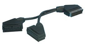 SCART štekers/2SCART ligzda 21pin vads, 0.2m