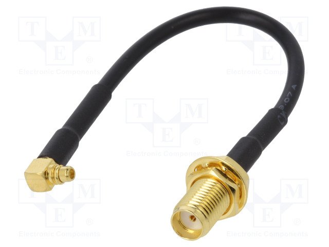 MMCX štekers leņķisks/SMA ligzda, vads, 0.15m