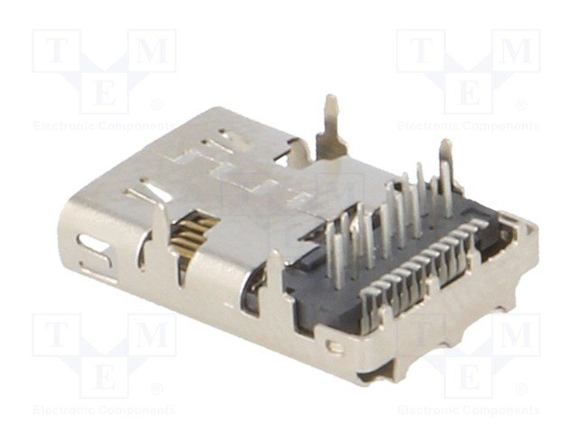 USB-C (type C), 3.1, ligzda uz šasija, THT,  ATTEND, 24pin