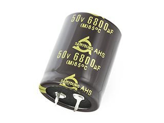 6800/50V, 85C, Ø30x40mm, ±20%, 2000h, kondensators elektrolitiskais, Snap-in, SamYoung, Audio, Series AHS