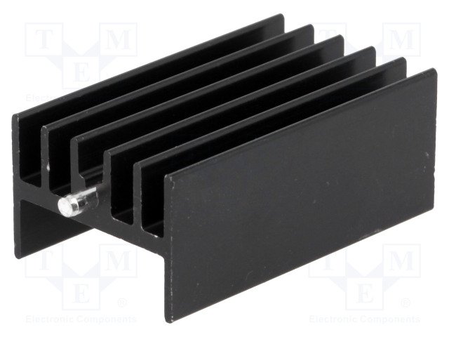 Radiators 23x17x40mm, TO220, aluminijs, melna krasa