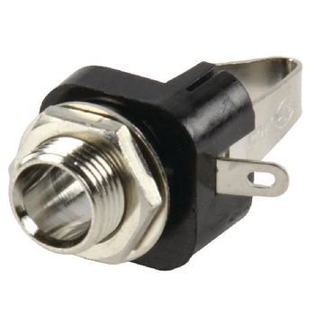 6.35mm ligzda, mono, plastmasas, vadam, skrūvejamas šasijai M9, LUMBERG