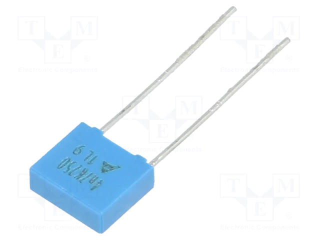 4.7nF/250VDC, 160VAC, ±10%, poliesters kondensātors 5mm, 7.3x6.5x2.5mm, EPCOS