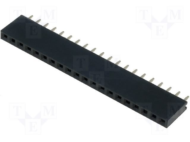 2.54mm uz PCB 20pin ligzda, H=8.5mm