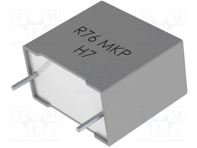 22nF/400VDC, 250VAC, ±5%, polipropilēnu kondensātors 7.5mm, 10.5x6x12mm, KEMET