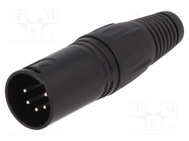 XLR 5PIN, štekers, vadam, melna krasa, CLIFF