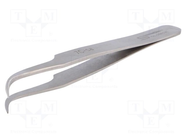 Pincete L=100mm, leņķisks, smaili gali
