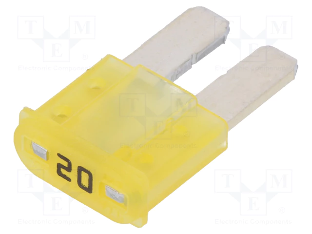 Drošinātājs auto, MICRO2, 20A, 32V, 9.1 x 15.3 x 3.8mm