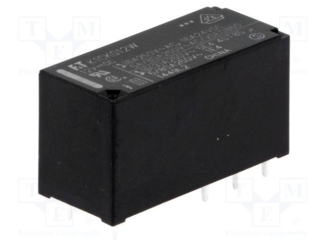 Relejs DC12V, SPDT, 16A/250VAC, 16A/24VDC, 360R(33mA), viens kontakts uz pārslēgšanu, AgSnO2, 29x12.7x15.7mm, FUJITSU