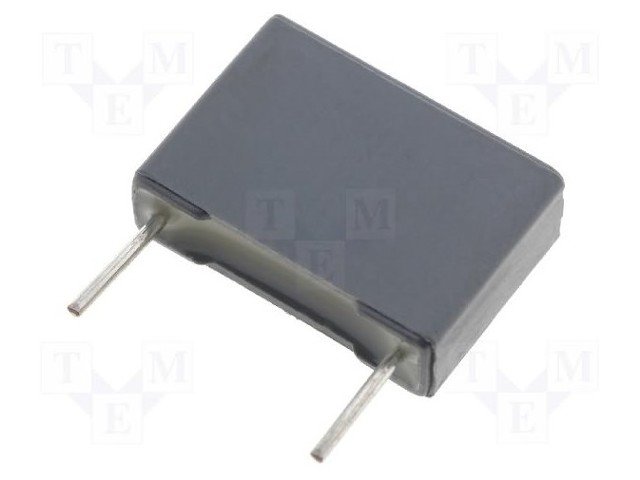 47nF/630VDC, 220VAC, ±10%, plēves, poliefirs kondensators, 15mm, 18x5x11mm, KEMET