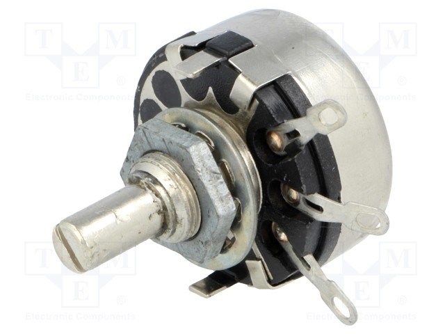 680K, 2W, ±20%, karbona potenciometrs, Dass 6.0mm, Lass=11mm, Ø29x16mm, 255°, TELPOВ
