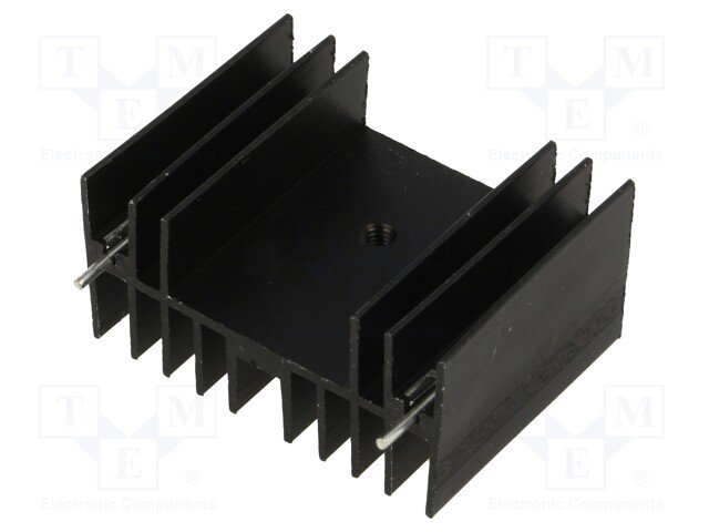 Radiators 40x30x20mm, 6.9K/W, M3, TO220, TO247, aluminijs, melna krasa