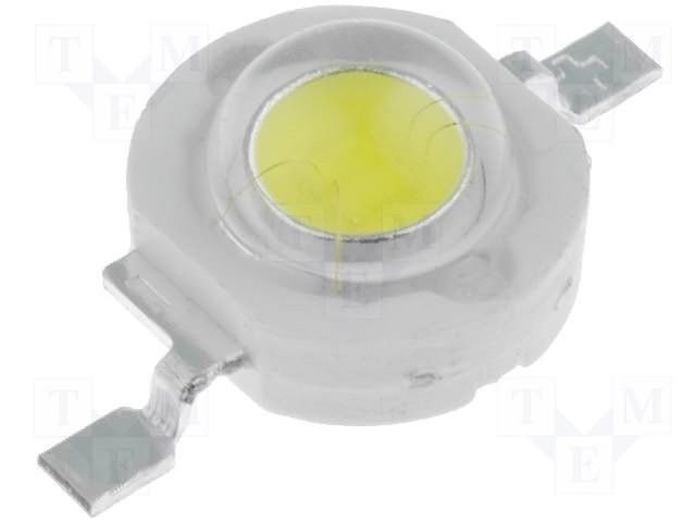 Ultra spožas gaismas diode, 1W, 100lm, 140grad, 3...4V/350mA, EMITER, 6500K, auksta balta