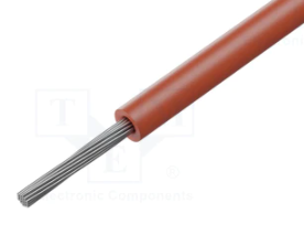 Termoizturīgs montāžas elektrības daudzdzislas vads, 0.14mm2, -100...205°C, HELUFLON®-FEP-6Y, sarkana krasa