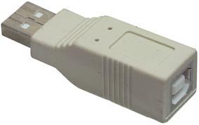 USB-A štekers uz USB-B ligzda, savienotājs