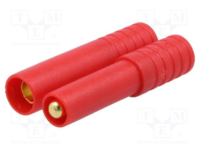 2Pin, AM1009L, "mama+papa", lodejamie vadam, 500V, 32A, 12AWG, sarkanā krasa