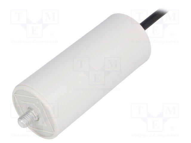 30.0/425V+cable elektromotoru kondensators, ±5%, Ø40x92mm, M8, 10000h, DUCATI ENERGIA