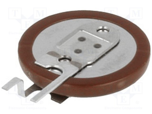 Akumulatori Li-Ion, VL1220, 3.0V, 7mAh, Ø12.6x2.65mm, vertikala, ar kajam, 1.25gr