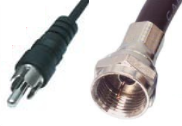 RCA štekers/F štekers vads, 1.5m