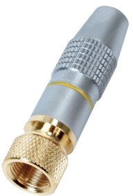 F Konektors kabelim GOLD