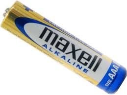 SUM4(AAA) baterijas, 1.5V, MAXELL, Ø10.5x44.5mm, 17.9gr