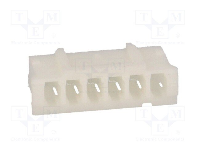 6pin, štekers/mama uz vadam, bez kontaktiem, solis=2.0mm, 100V/1A