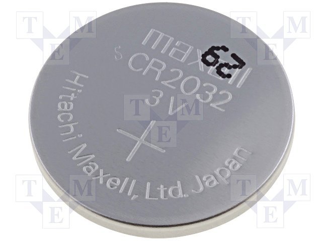 CR2032 litija baterija, 3.0V, Ø20x3.2mm, MAXELL, 4.42gr
