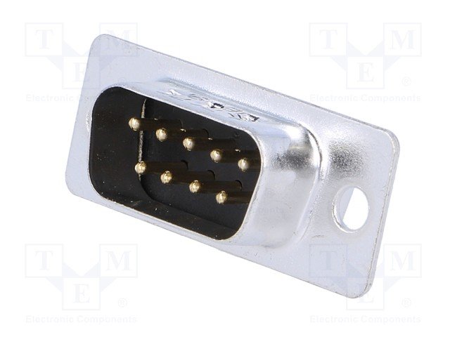 9PIN D-SUB, štekers, solder type, RS232, 5A/250V, AMPHENOL