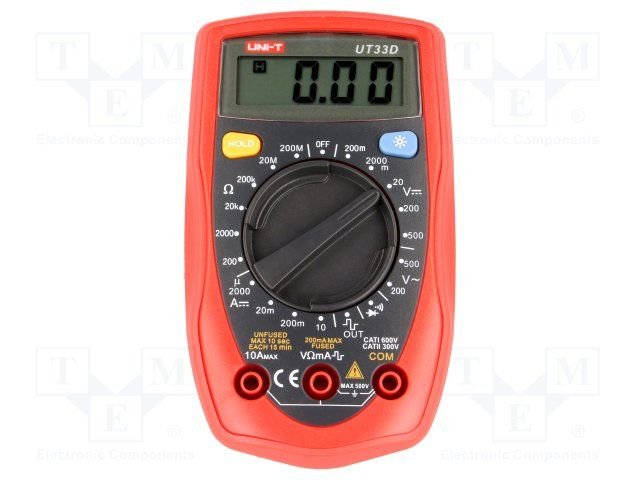 UT33D+ Multimetrs (barošana 2 baterijas AAA)