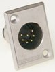 XLR 7PIN, štekers, šasijai ar flanciem (2 skrūves)