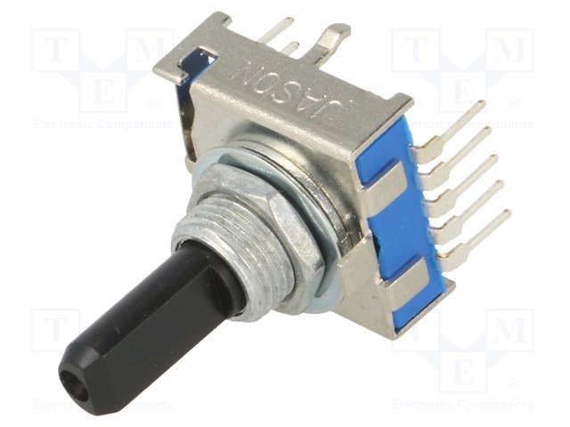 Galetes parslēdzejs 1=>3 kontakts, 0.30A/16V, BBM (non-shorting), 6mm, Lass=12mm