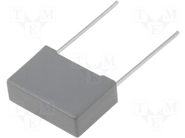 470nF 275VAC plēves kondensatori polipropilēna, ±10%, P15, 18x10x19mm, traucējumi X2