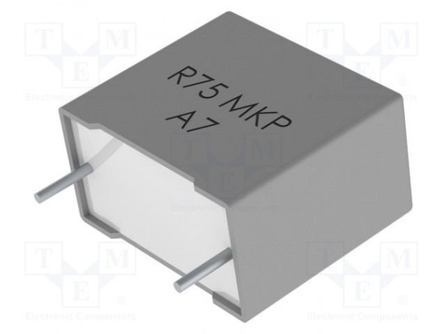 1.5mkF/1000VDC, 250VAC, ±5%, poliesters kondensātors, 27.5mm, 32x22x37mm, KEMET