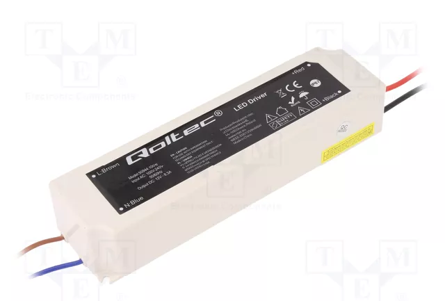 Barošanas bloks LED ar sprieguma stabilizāciju 230VAC=>12DC, 8.3A, 100W, IP67