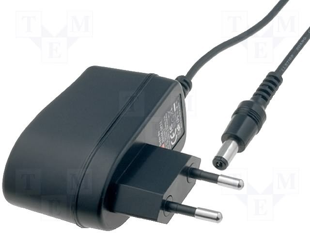 Barošanas bloks 220V=>18V, 0.33A, 5.5/2.1, 6W, 0.11kg