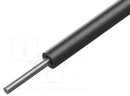 Kabelis montāžas, viensdzislas, Ø=0.812mm, 20AWG, S=0.518mm2, CU, 300V, alvots, melna krasa