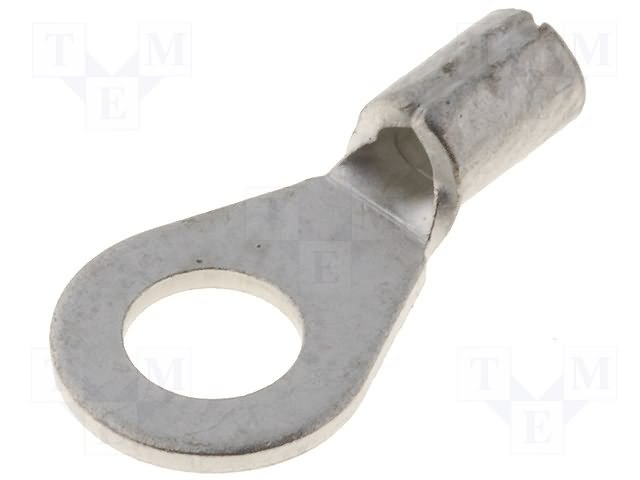 Slēgta gredzena spaile, M4, vadam, metaliska, 0.5...1mm2