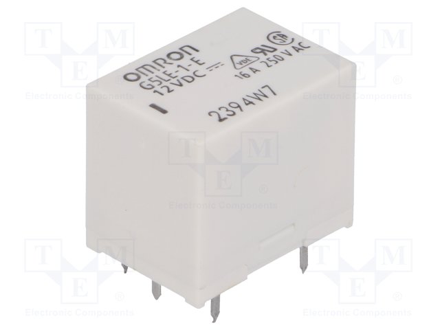 Relejs DC12V, SPDT, 16A/250VAC, 10A/35VDC, 360R(33.3mA), viens kontakts uz pārslēgšanu, 22.5x16.5x19mm, OMRON