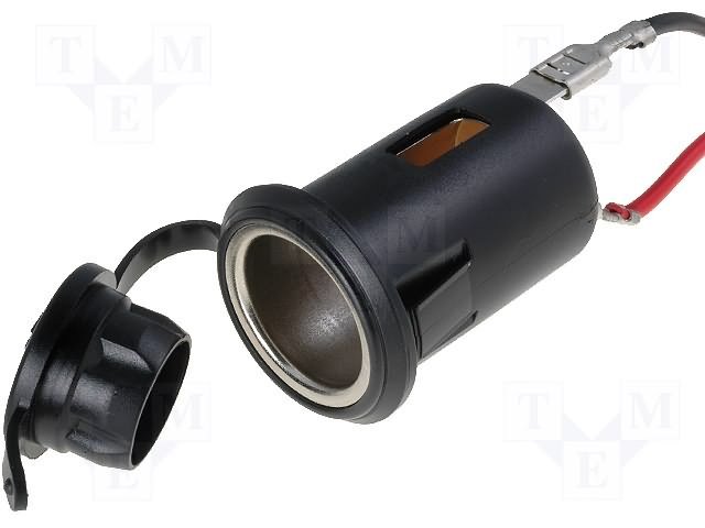 Auto ligzda piepīpētājam šasijai, ar fiksatoram, 18AWG, 12VDC/10A